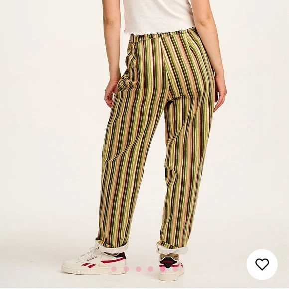 NWT Lucy & Yak Addison Tapered Twill Trousers - Picture 4 of 9